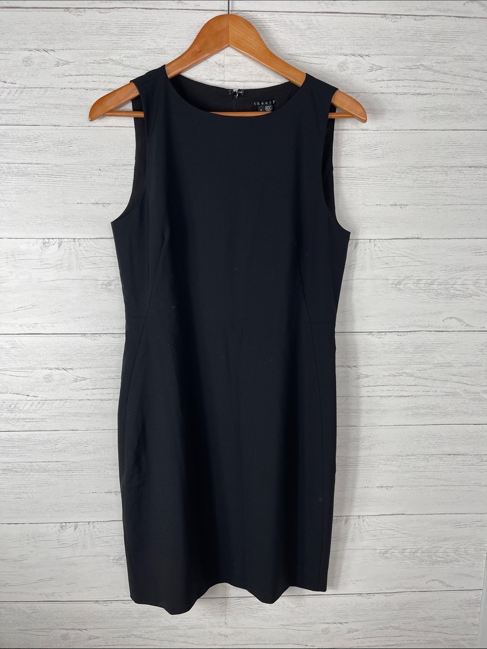 Theory Black Sleeveless Sheath Dress